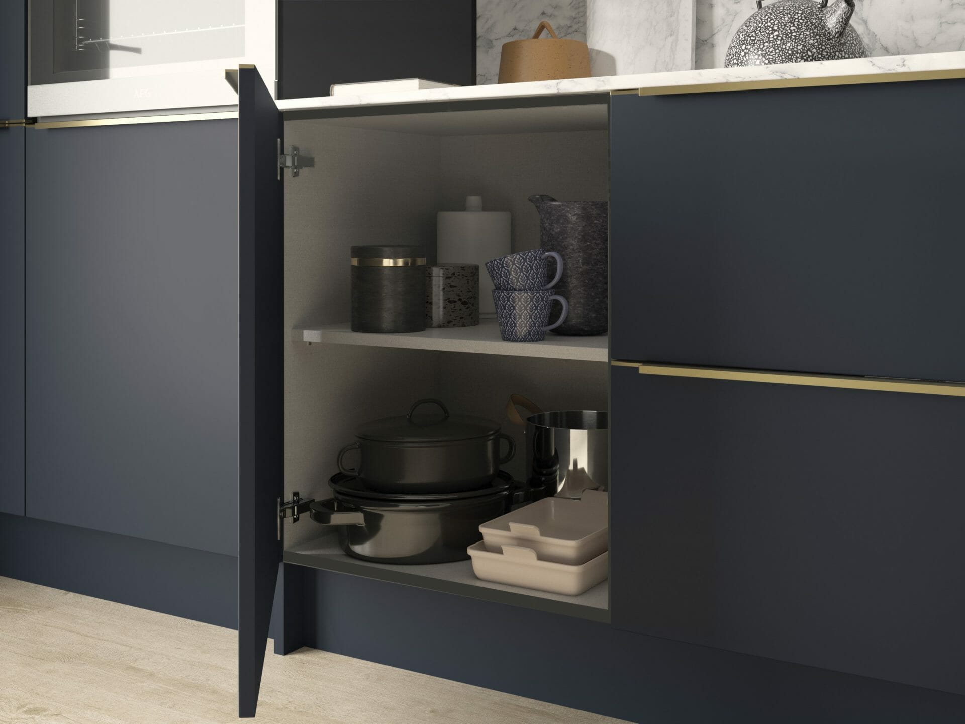 Navy modern kitchen