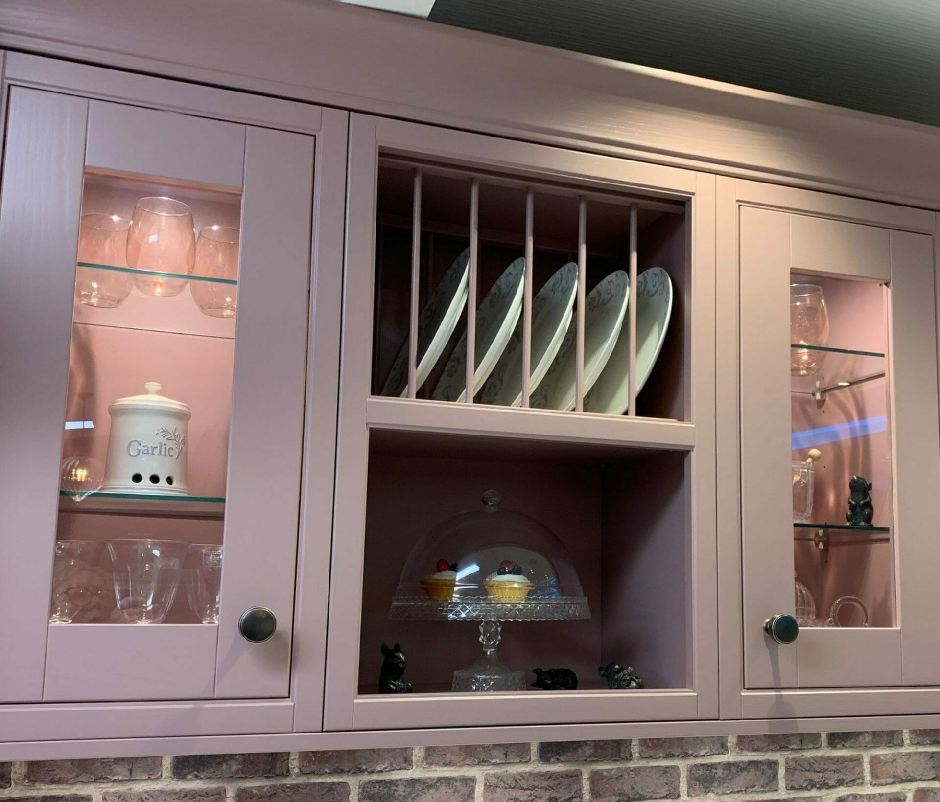 Beautiful Storage Options For Your New Kitchen Wooden Glass Fronted Display Unit