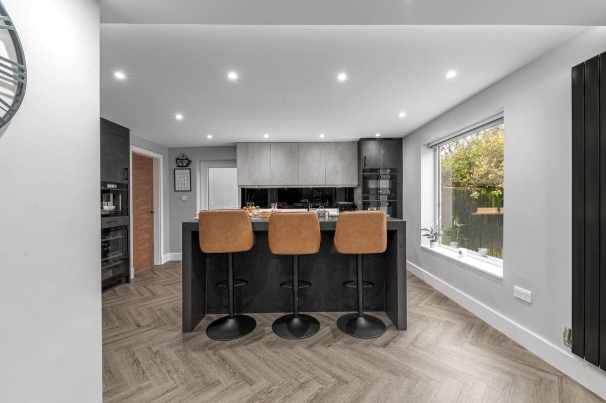 KELLER Concrete and Black Metal Kitchen by Mike Hughes Fitted Interiors