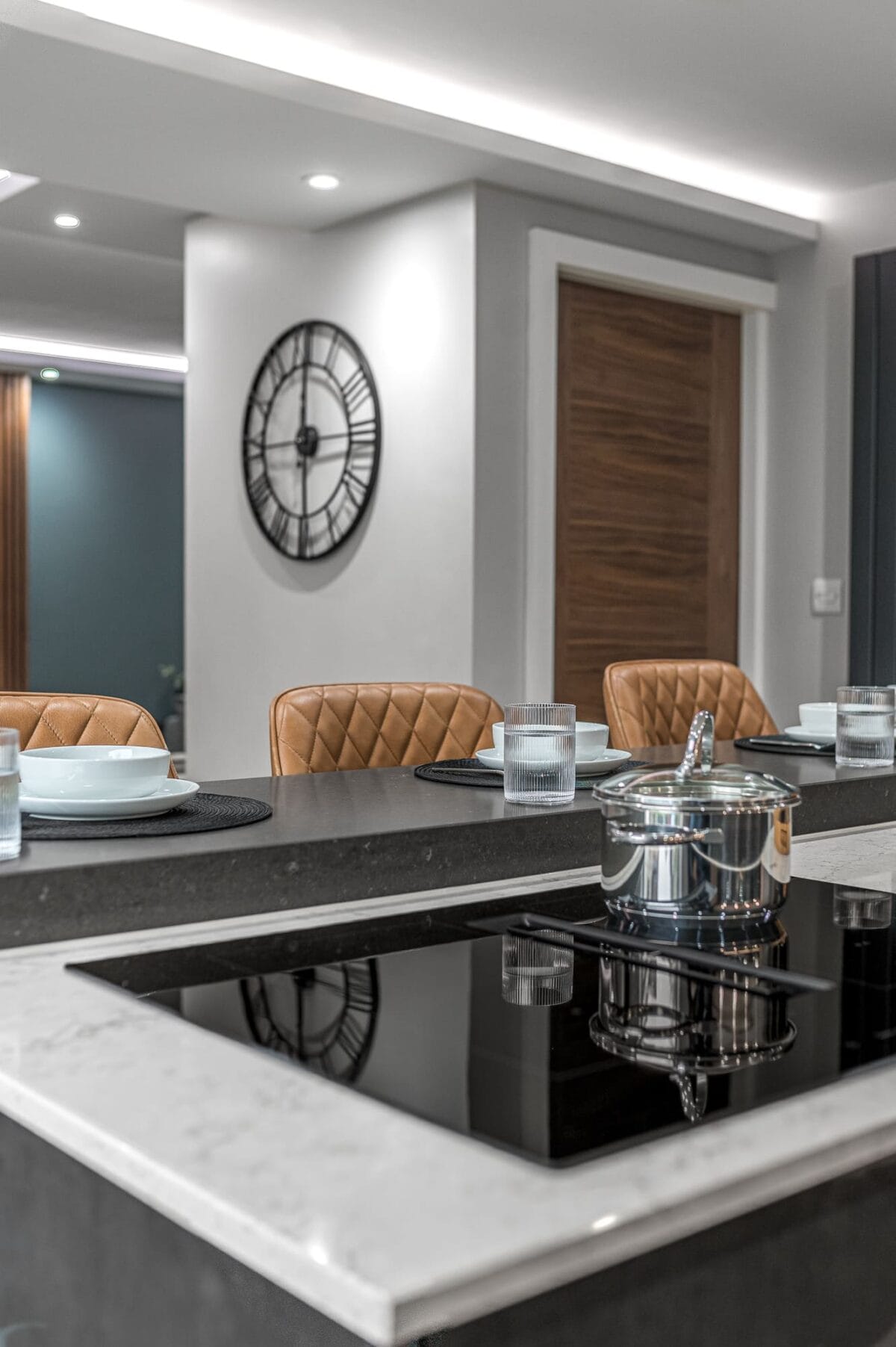 Keller Kitchen in Concrete and Black Metal 9 Island View