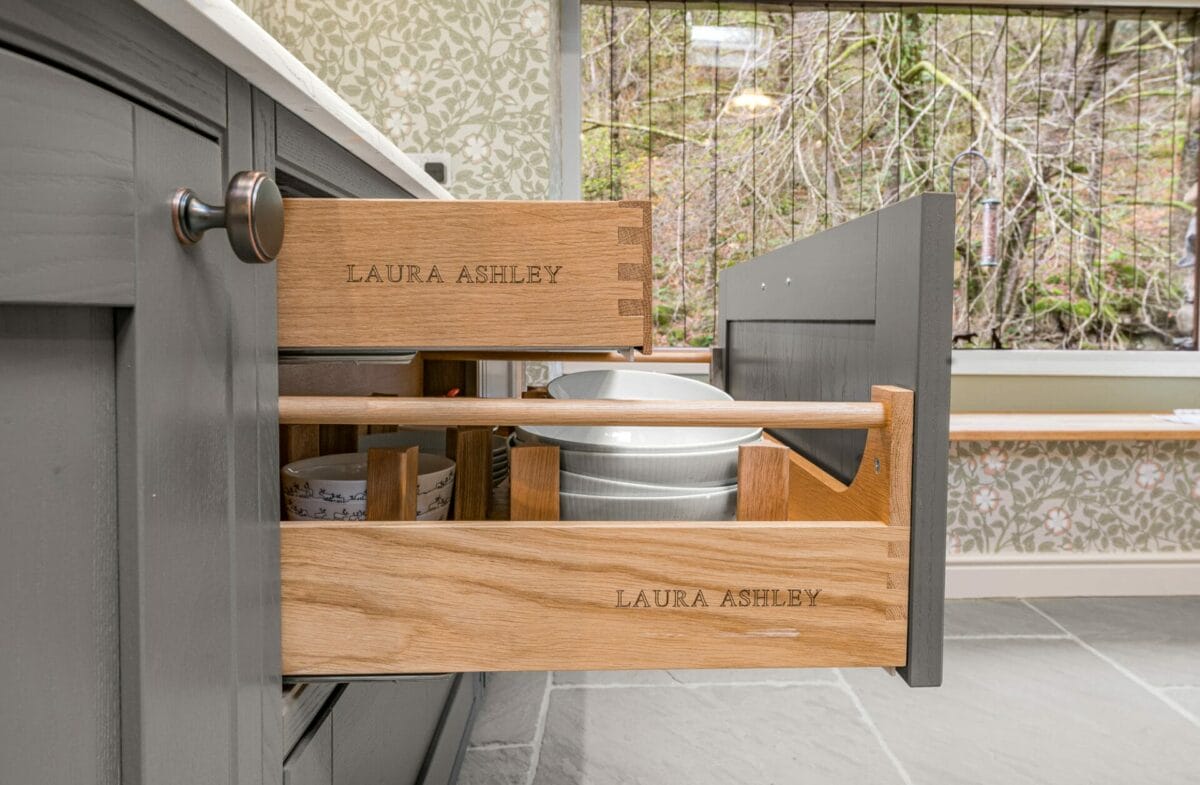 Laura Ashley Drawers in Country Kitchen in the Lake District by Mike Hughes Fitted Interiors