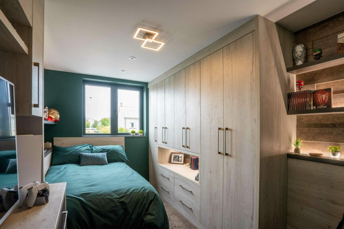 Contemporary Fitted Bedroom in Barrow-in-Furness Full room view Young Adult Bedroom Mike Hughes Fitted Interiors reduced 002