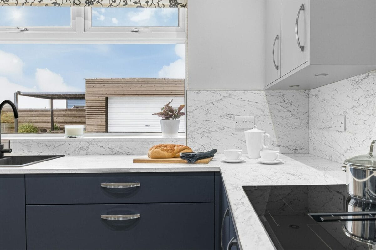 Blue and light Grey Kitchen 1 by Mike Hughes Fitted Interiors