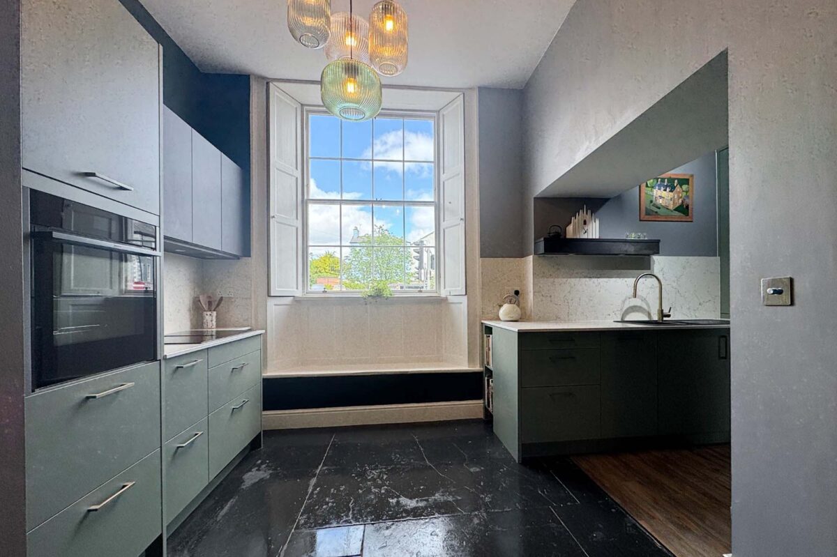 Sage Green & Black Modern Kitchen Green, Black Modern Kitchen